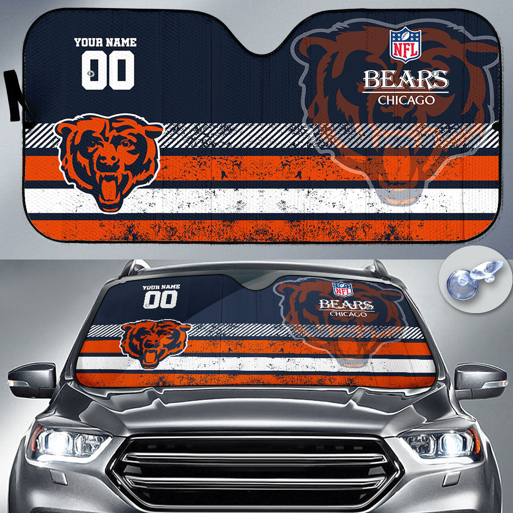 LIMITED EDITION - NEW CUSTOMIZED NFL26 CCB CHICAGO BEARS AUTO WINDSHIELD SHADE