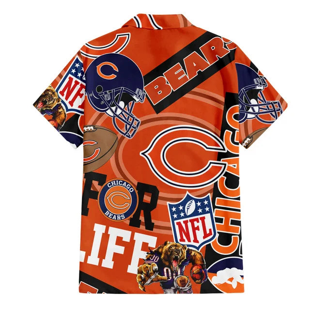 LIMITED EDITION - NEW CUSTOMIZED NFL26 CCB CHICAGO BEARS UNISEX HAWAIIAN SHIRT & SHORTS SET