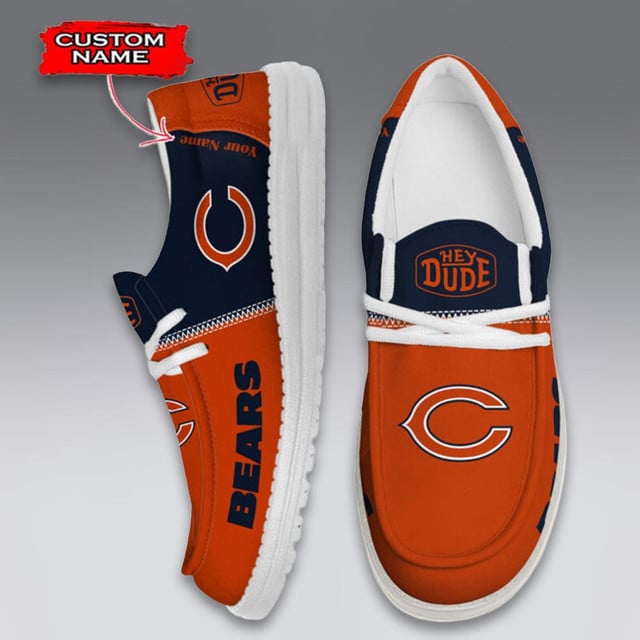 LIMITED EDITION - NEW CUSTOMIZED NFL26 CCB CHICAGO BEARS LOAFER SHOES