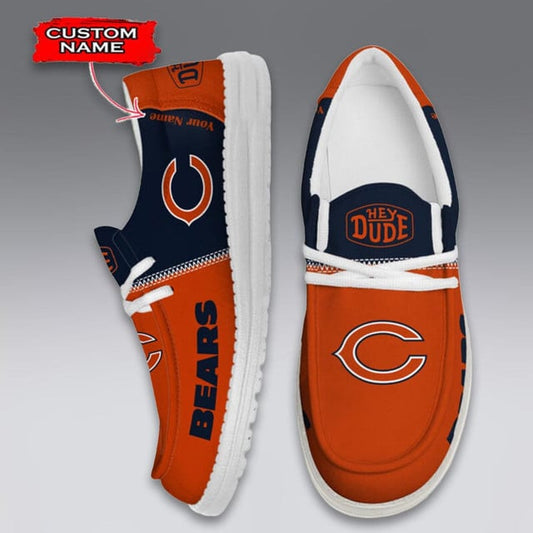LIMITED EDITION - NEW CUSTOMIZED NFL26 CCB CHICAGO BEARS LOAFER SHOES