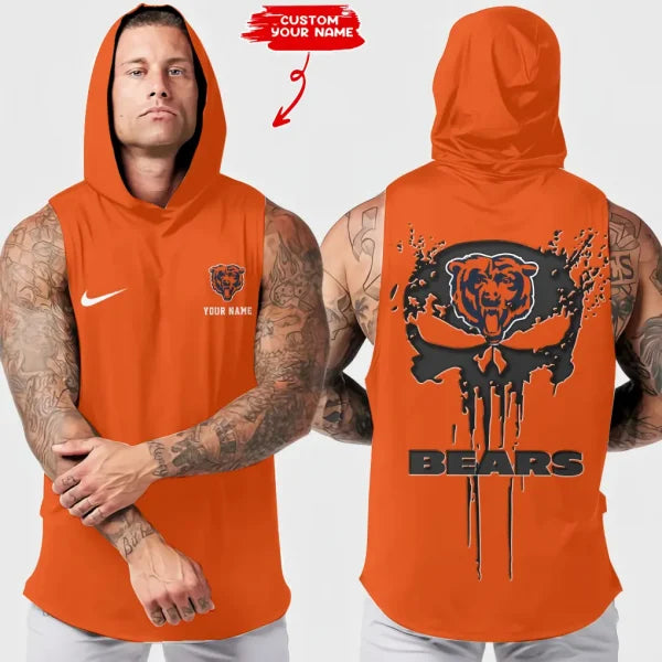 LIMITED EDITION - NEW CUSTOMIZED NFL26 CCB CHICAGO BEARS HOODED TANK TOP
