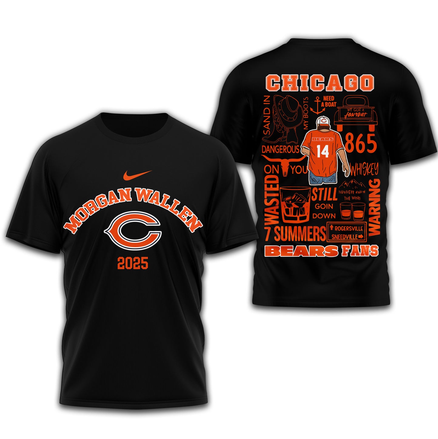 LIMITED EDITION - NEW CUSTOMIZED NFL26 CCB CHICAGO BEARS T-SHIRT | MULTIPLE COLORS AVAILABLE