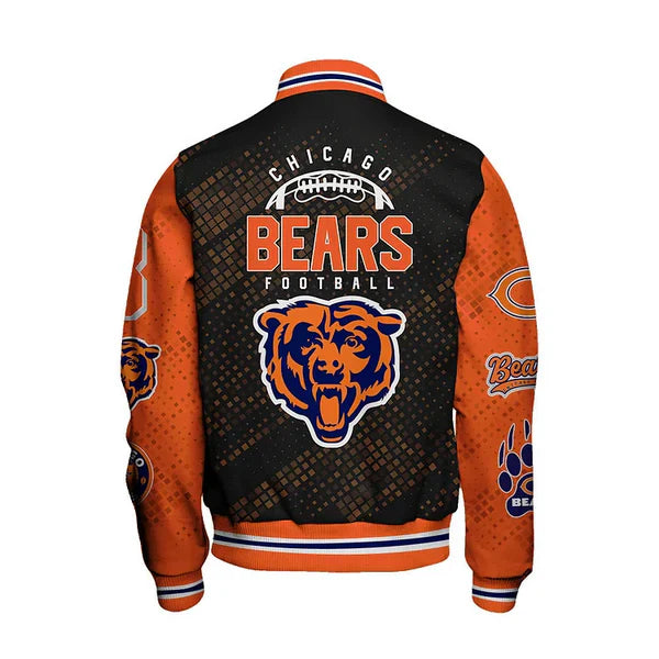 LIMITED EDITION - NEW CUSTOMIZED NFL26 CCB CHICAGO BEARS SATIN VARSITY JACKET & BASEBALL JACKET