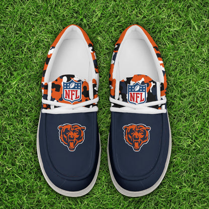 LIMITED EDITION - NEW CUSTOMIZED NFL26 CCB CHICAGO BEARS LOAFER SHOES