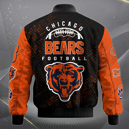 LIMITED EDITION - NEW CUSTOMIZED NFL26 CCB CHICAGO BEARS SATIN VARSITY JACKET & LONG PANTS
