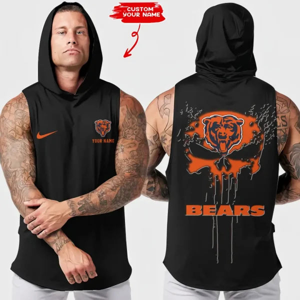 LIMITED EDITION - NEW CUSTOMIZED NFL26 CCB CHICAGO BEARS HOODED TANK TOP