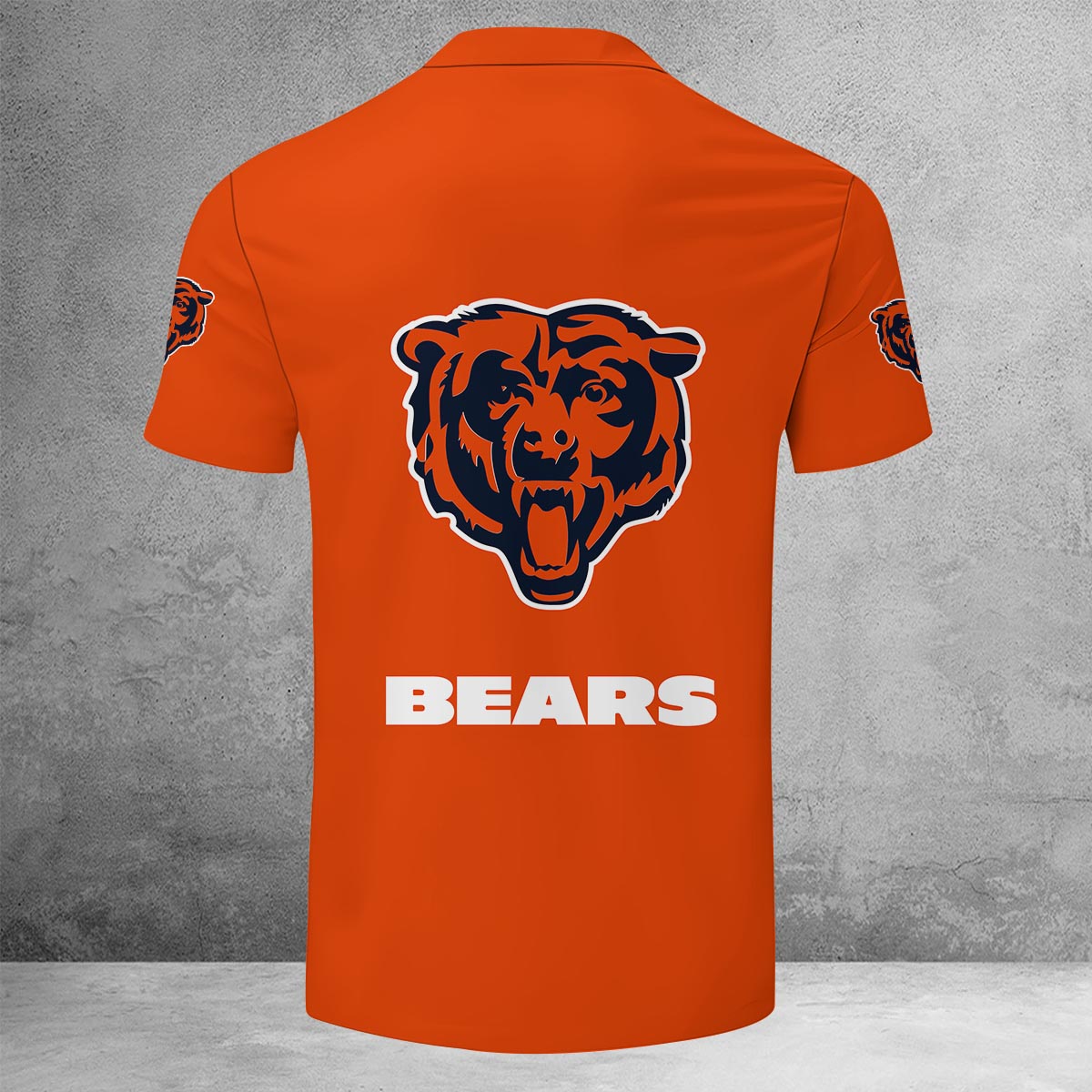 LIMITED EDITION - NEW CUSTOMIZED NFL26 CCB CHICAGO BEARS ZIP POLO SHIRT