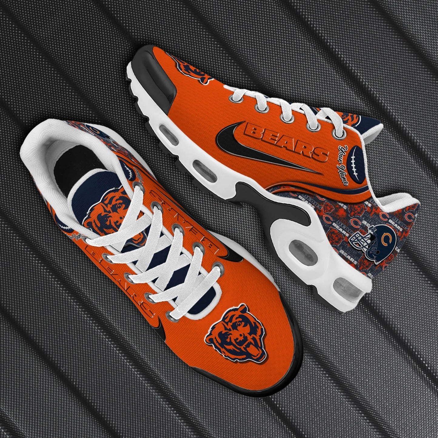 LIMITED EDITION - NEW CUSTOMIZED NFL26 CCB CHICAGO BEARS UNISEX AIR MAX PLUS SNEAKERS