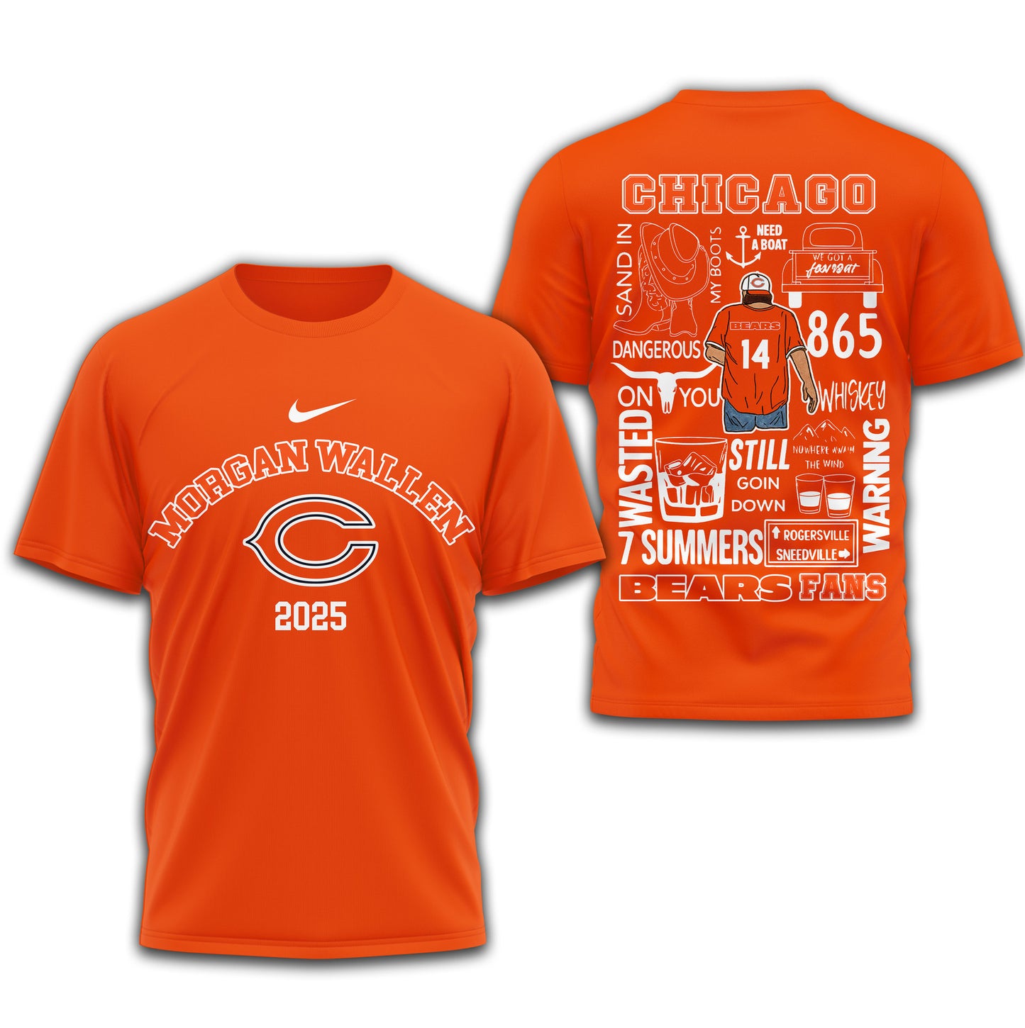 LIMITED EDITION - NEW CUSTOMIZED NFL26 CCB CHICAGO BEARS T-SHIRT | MULTIPLE COLORS AVAILABLE