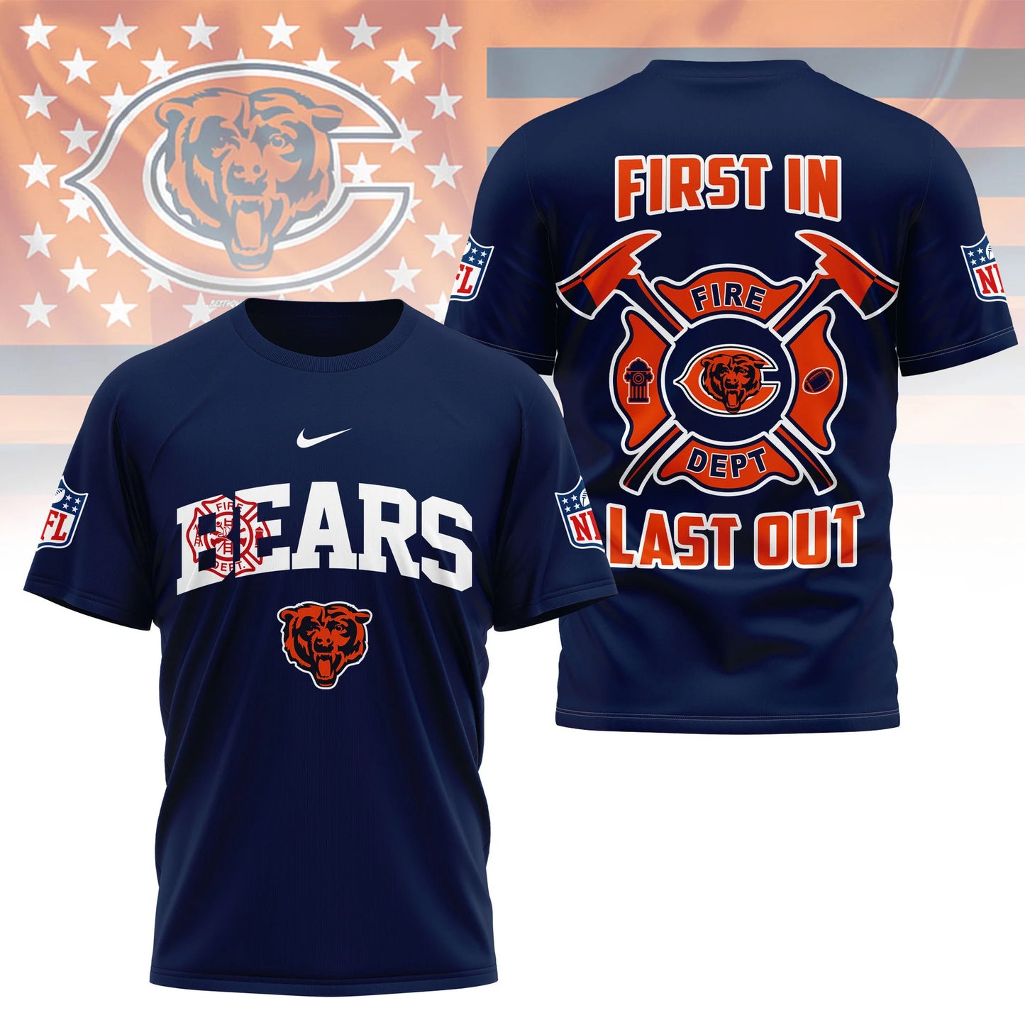 LIMITED EDITION - NEW CUSTOMIZED NFL26 CCB CHICAGO BEARS T-SHIRT | MULTIPLE COLORS AVAILABLE