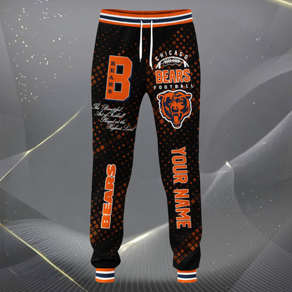 LIMITED EDITION - NEW CUSTOMIZED NFL26 CCB CHICAGO BEARS SATIN VARSITY JACKET & LONG PANTS