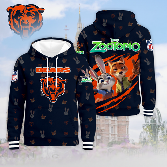 LIMITED EDITION - NEW CUSTOMIZED NFL26 CCB CHICAGO BEARS & ZOOTOPIA UNISEX T-SHIRT, POLO, HOODIE & JACKETS