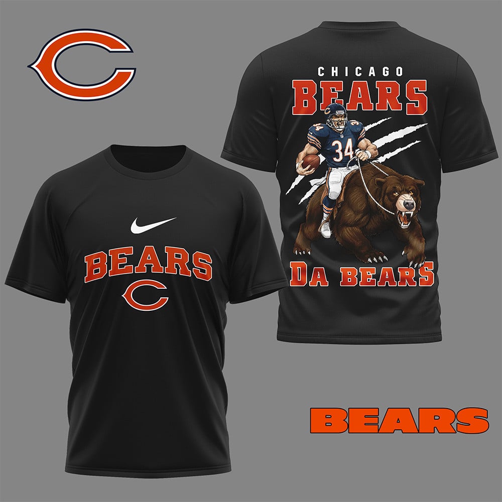 LIMITED EDITION - NEW CUSTOMIZED NFL26 CCB CHICAGO BEARS NATION GEAR 3D SHIRT