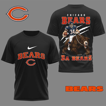 LIMITED EDITION - NEW CUSTOMIZED NFL26 CCB CHICAGO BEARS NATION GEAR 3D SHIRT