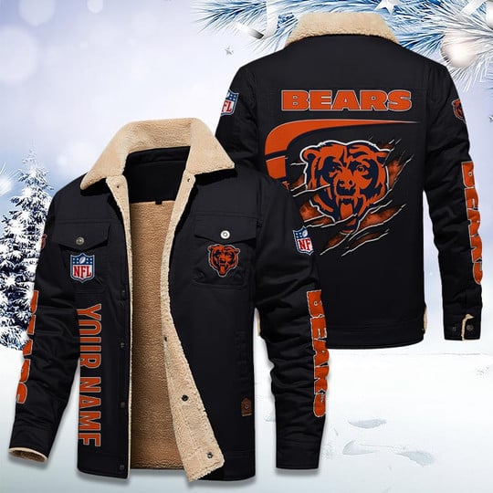 LIMITED EDITION - NEW CUSTOMIZED NFL26 CCB CHICAGO BEARS FLEECE JACKET