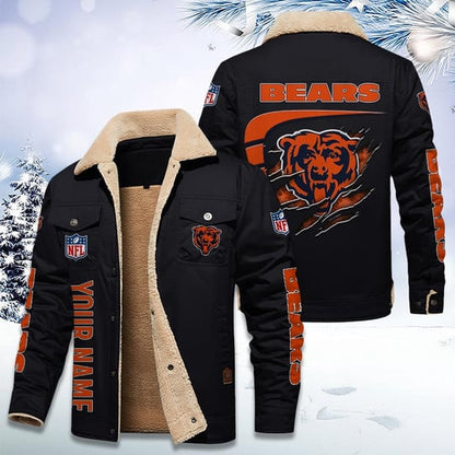 LIMITED EDITION - NEW CUSTOMIZED NFL26 CCB CHICAGO BEARS FLEECE JACKET