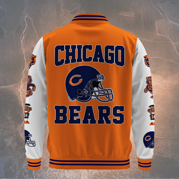LIMITED EDITION - NEW CUSTOMIZED NFL26 CCB CHICAGO BEARS BASEBALL JACKET