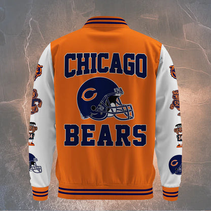 LIMITED EDITION - NEW CUSTOMIZED NFL26 CCB CHICAGO BEARS BASEBALL JACKET