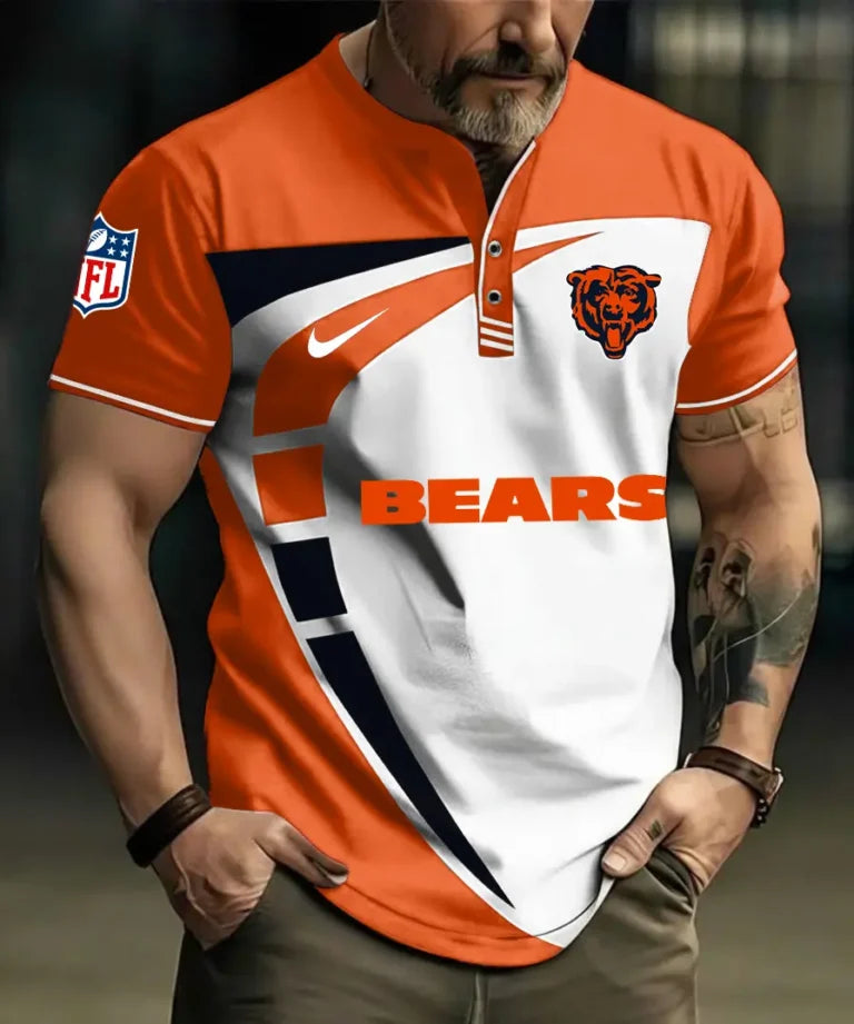 LIMITED EDITION - NEW CUSTOMIZED NFL26 CCB CHICAGO BEARS POLO SHIRT