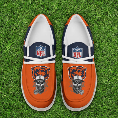 LIMITED EDITION - NEW CUSTOMIZED NFL26 CCB CHICAGO BEARS LOAFER SHOES