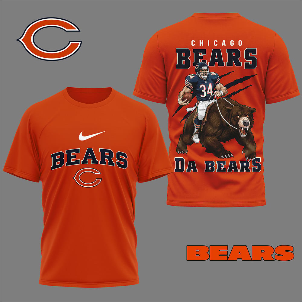 LIMITED EDITION - NEW CUSTOMIZED NFL26 CCB CHICAGO BEARS NATION GEAR 3D SHIRT