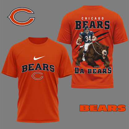 LIMITED EDITION - NEW CUSTOMIZED NFL26 CCB CHICAGO BEARS NATION GEAR 3D SHIRT