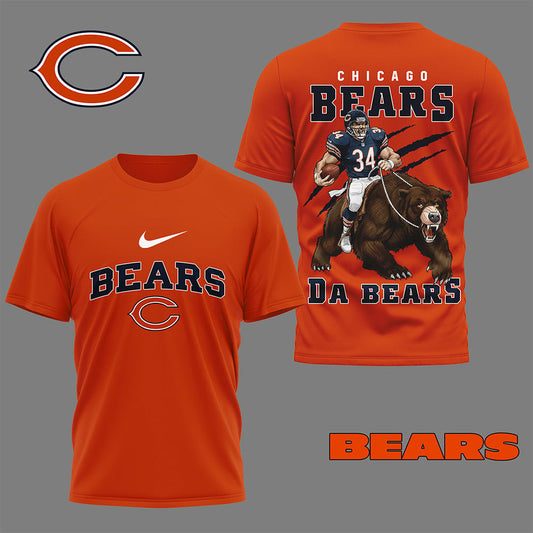 LIMITED EDITION - NEW CUSTOMIZED NFL26 CCB CHICAGO BEARS NATION GEAR 3D SHIRT