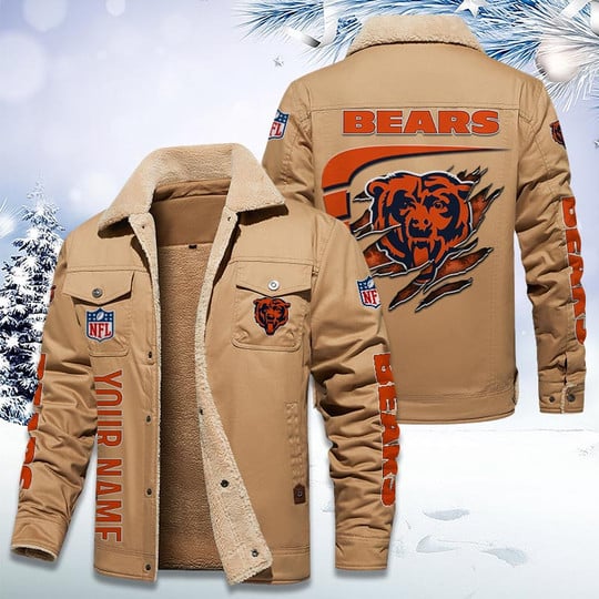 LIMITED EDITION - NEW CUSTOMIZED NFL26 CCB CHICAGO BEARS FLEECE JACKET