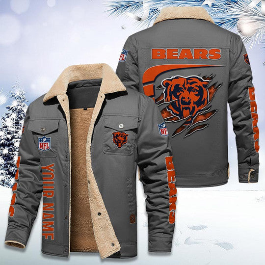 LIMITED EDITION - NEW CUSTOMIZED NFL26 CCB CHICAGO BEARS FLEECE JACKET