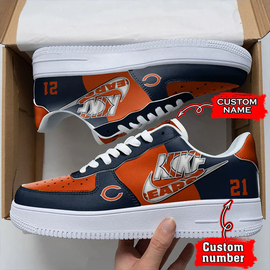 LIMITED EDITION - NEW CUSTOMIZED NFL26 CCB CHICAGO BEARS AF1 SNEAKERS