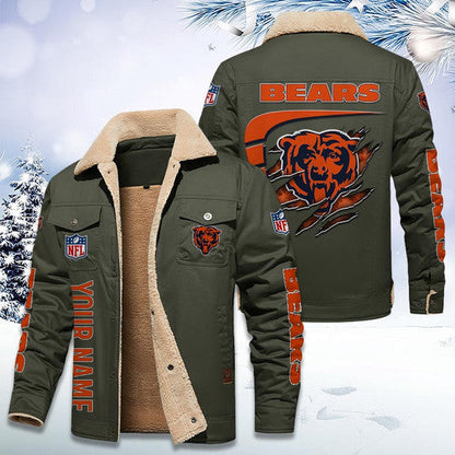 LIMITED EDITION - NEW CUSTOMIZED NFL26 CCB CHICAGO BEARS FLEECE JACKET