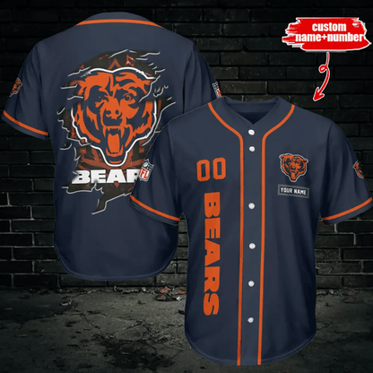LIMITED EDITION - NEW CUSTOMIZED NFL26 CCB CHICAGO BEARS BASEBALL JERSEY