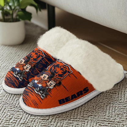 [SPECIAL OFFER] NEW CUSTOMIZED NFL26 CCB CHICAGO BEARS COTTON SLIPPERS