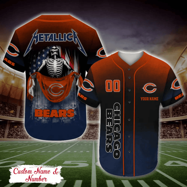 LIMITED EDITION - NEW CUSTOMIZED NFL26 CCB CHICAGO BEARS BASEBALL JERSEY