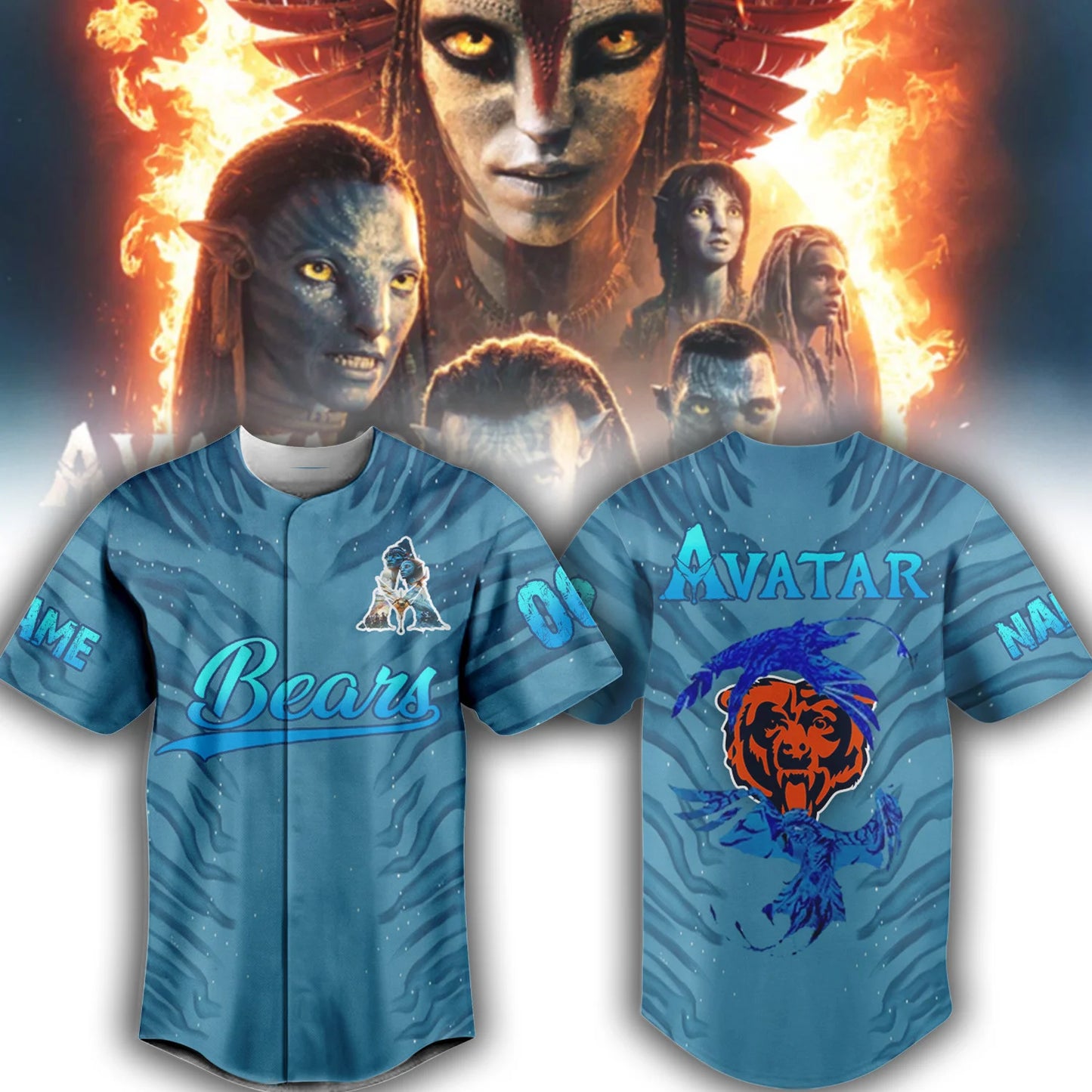 LIMITED EDITION - NEW CUSTOMIZED NFL26 CCB CHICAGO BEARS BASEBALL JERSEY