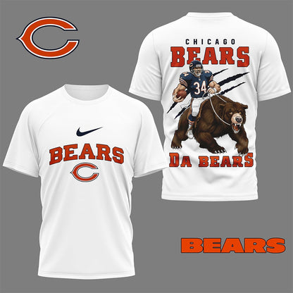 LIMITED EDITION - NEW CUSTOMIZED NFL26 CCB CHICAGO BEARS NATION GEAR 3D SHIRT