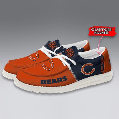 LIMITED EDITION - NEW CUSTOMIZED NFL26 CCB CHICAGO BEARS LOAFER SHOES