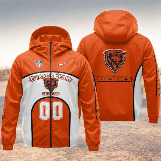 LIMITED EDITION - NEW CUSTOMIZED NFL26 CCB CHICAGO BEARS WINDBREAKER JACKET