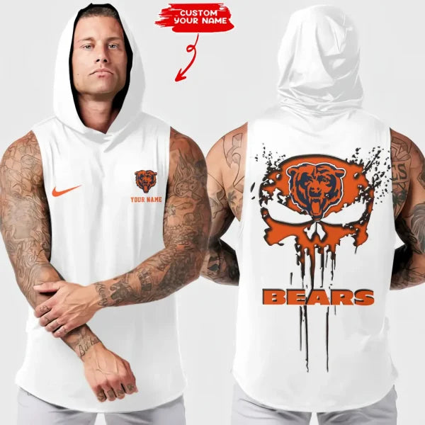 LIMITED EDITION - NEW CUSTOMIZED NFL26 CCB CHICAGO BEARS HOODED TANK TOP