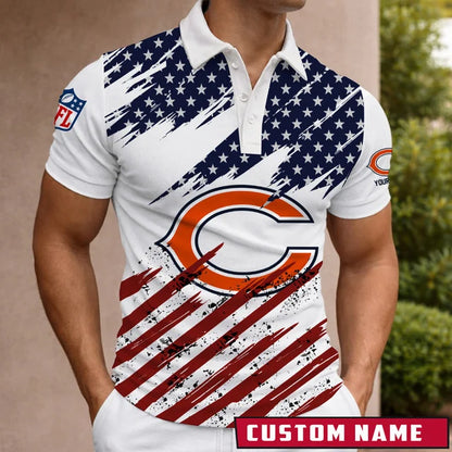 LIMITED EDITION - NEW CUSTOMIZED NFL26 CCB CHICAGO BEARS POLO SHIRT