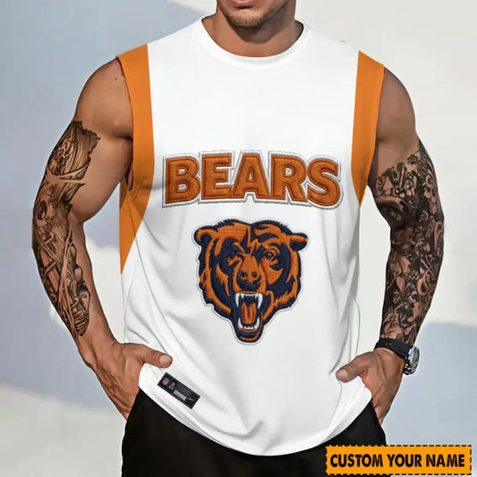 LIMITED EDITION - NEW CUSTOMIZED NFL26 CCB CHICAGO BEARS TANKTOP & GYM SHIRT