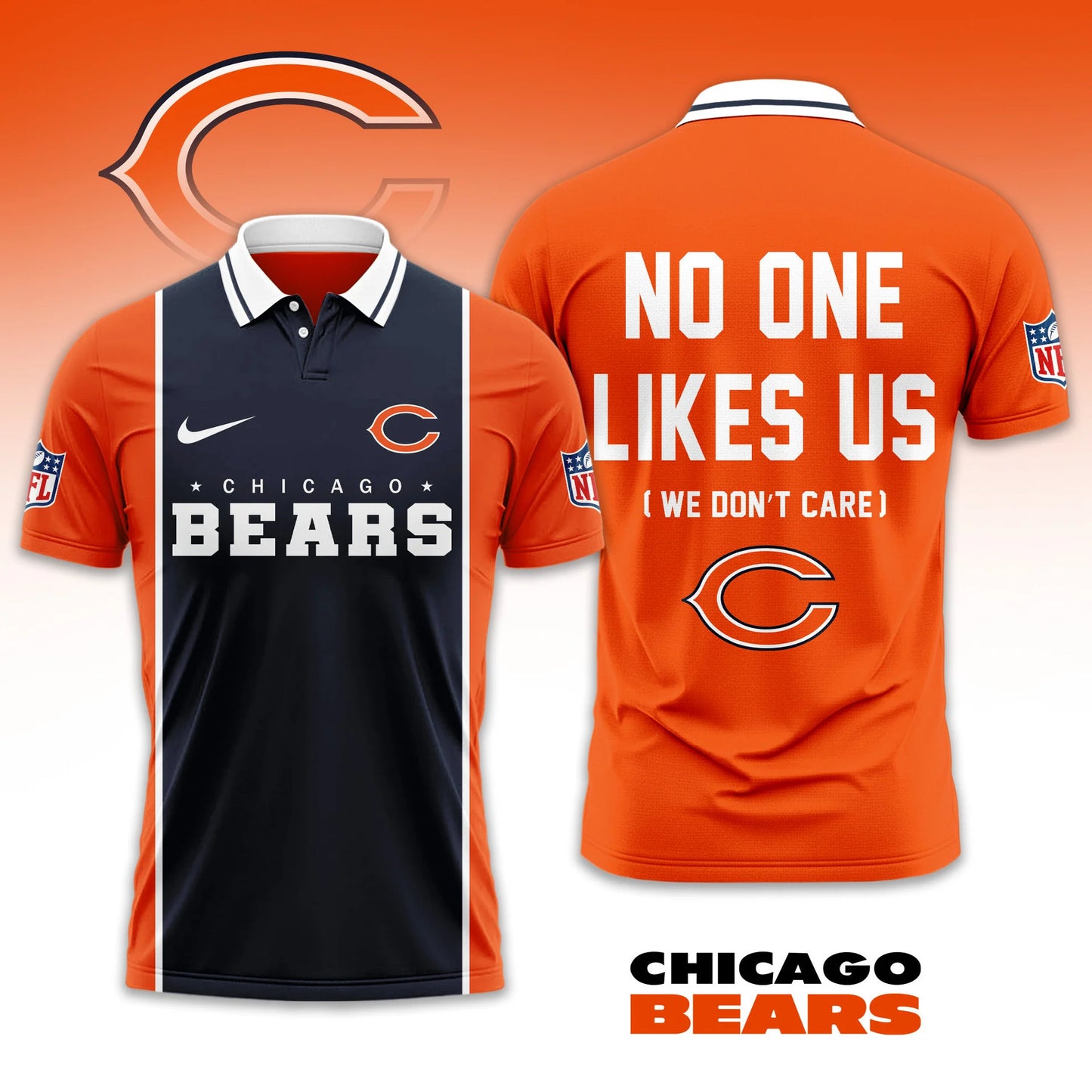 LIMITED EDITION - NEW CUSTOMIZED NFL26 CCB CHICAGO BEARS UNISEX T-SHIRT, POLO & HOODIE