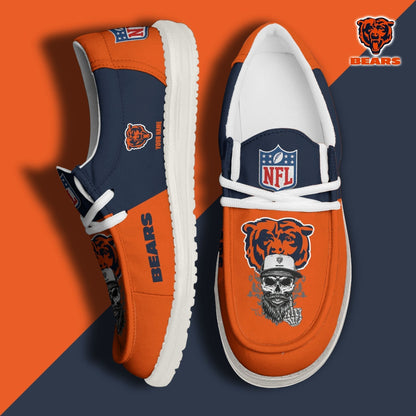 LIMITED EDITION - NEW CUSTOMIZED NFL26 CCB CHICAGO BEARS LOAFER SHOES