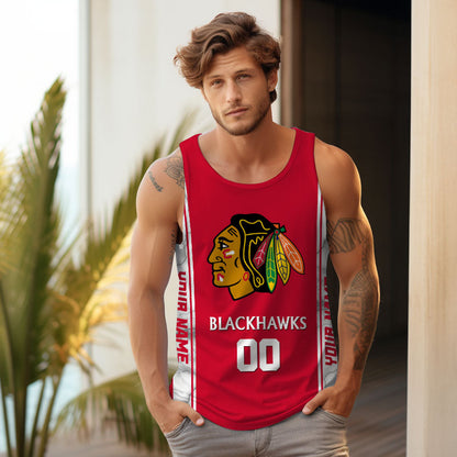 LIMITED EDITION - NEW CUSTOMIZED NHL08 CBH CHICAGO BLACKHAWKS UNISEX TANK TOP