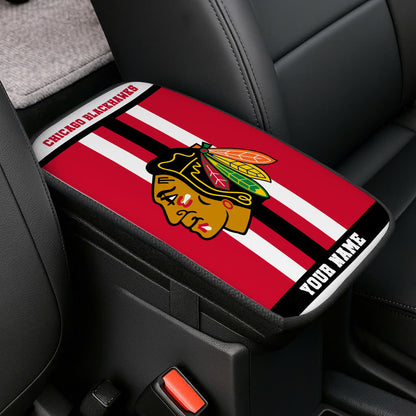 LIMITED EDITION - NEW CUSTOMIZED NHL08 CBH CHICAGO BLACKHAWKS CAR ARMREST PAD COVER