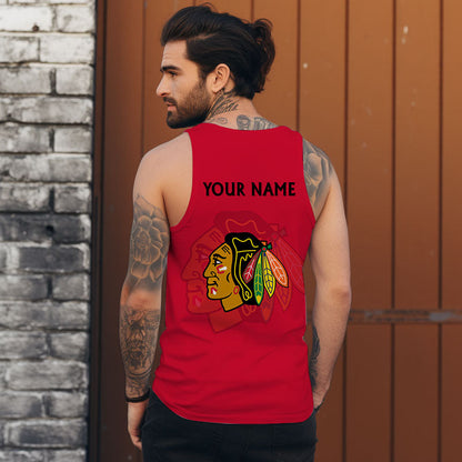 LIMITED EDITION - NEW CUSTOMIZED NHL08 CBH CHICAGO BLACKHAWKS UNISEX TANK TOP