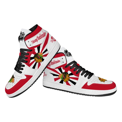 LIMITED EDITION - NEW CUSTOMIZED NHL08 CC BLACKHAWKS AIR JORDAN SNEAKERS