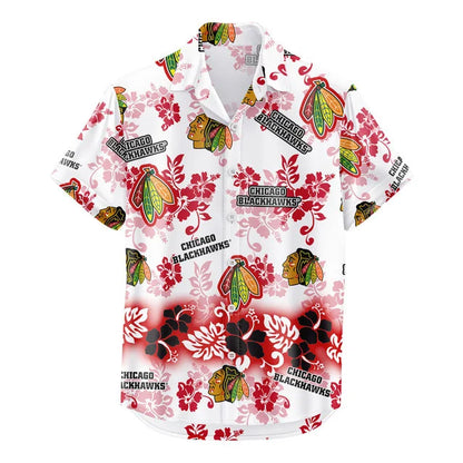 LIMITED EDITION - NEW CUSTOMIZED NHL08 CBH CHICAGO BLACKHAWKS UNISEX HAWAIIAN SHIRT & SHORTS SET