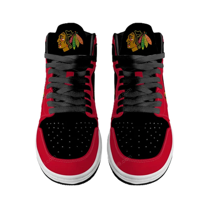 LIMITED EDITION - NEW CUSTOMIZED NHL08 CC BLACKHAWKS AIR JORDAN SNEAKERS