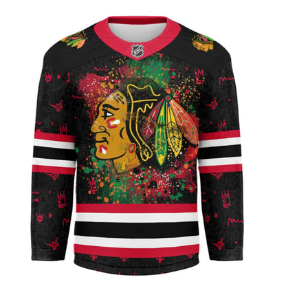 LIMITED EDITION - NEW CUSTOMIZED NHL08 CC BLACKHAWKS UNISEX HOCKEY JERSEY